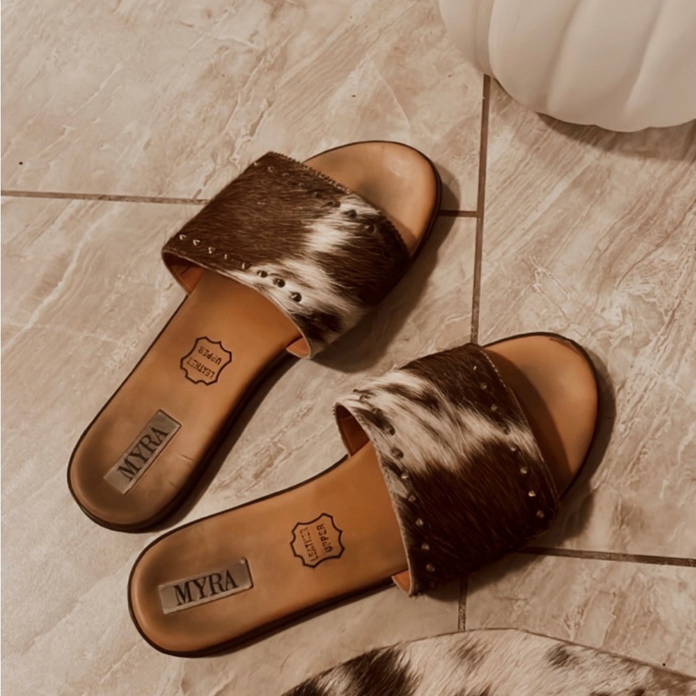 Cowhide Slippers